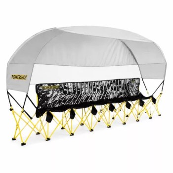 Faltbare 6er-Sitzbank mit Allwetterschutz & Trinkflaschenhalter I TOBA-Sport.Shop